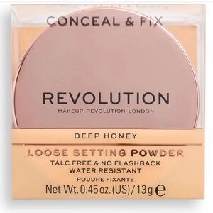 REVOLUTION Conceal & Fix Loose Setting Powder - Deep Honey NIB